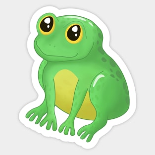 Cute Green Frog Sticker